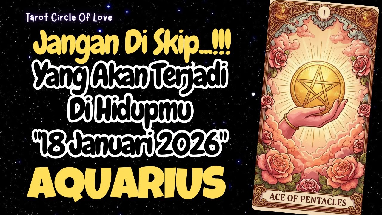 🔮 AQUARIUS 18 JAN 2026|| YANG AKAN TERJADI DIHIDUPMU🍀