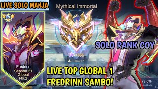 LIVE GLOBAL 1 FREDRINN SOLO RANK MYTHIC 700+!! Ke 145