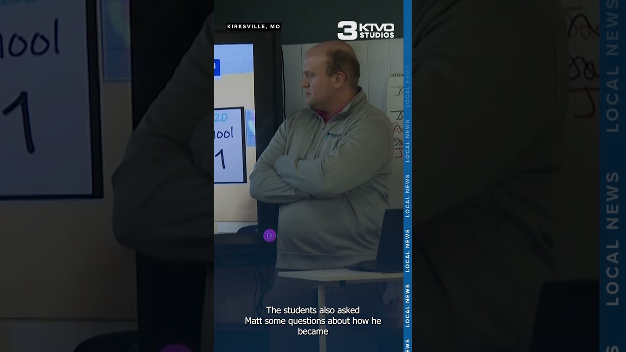 Faith Lutheran first graders learn about the weather from Chief Meteorologist Matt Gunn