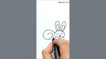 How to draw Rabbit from number 200 #showrin