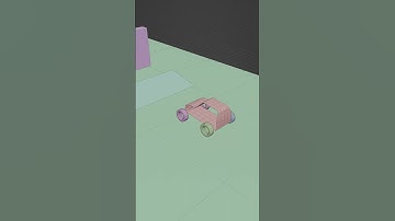 Car simulation Rigid body physics animation in Blender #shorts #blender #animation