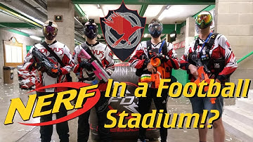 Nerf in a Football Stadium!? - Foam Dart Thunder Stadium 2