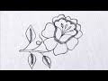 How to draw a hibiscus Flower Step by Step | Flower Drawing Lesson | flower drawing