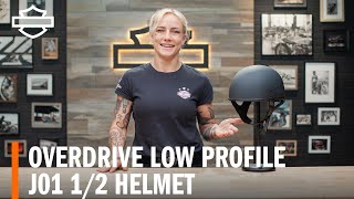 Harley Davidson Overdrive Low Profile Motorcycle Half Helmet Overview