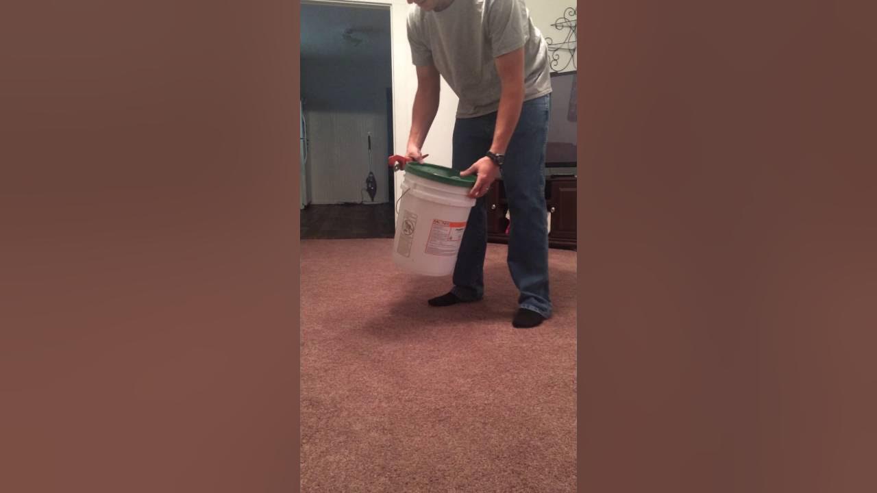 Removing the lid from a 5 gallon chemical bucket with no easy peel tab