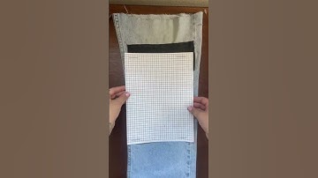 Mending a Ripped Knee With A Wash Away Sashiko Pattern