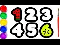 Сурет салу сандар. Bolalar uchun raqamlar rasm chizish. Drawing Rainbow numbers for children