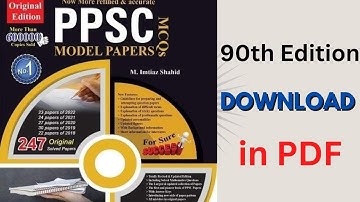Download Imtiaz Shahid 90th Edition Book of PPSC Past Papers in pdf