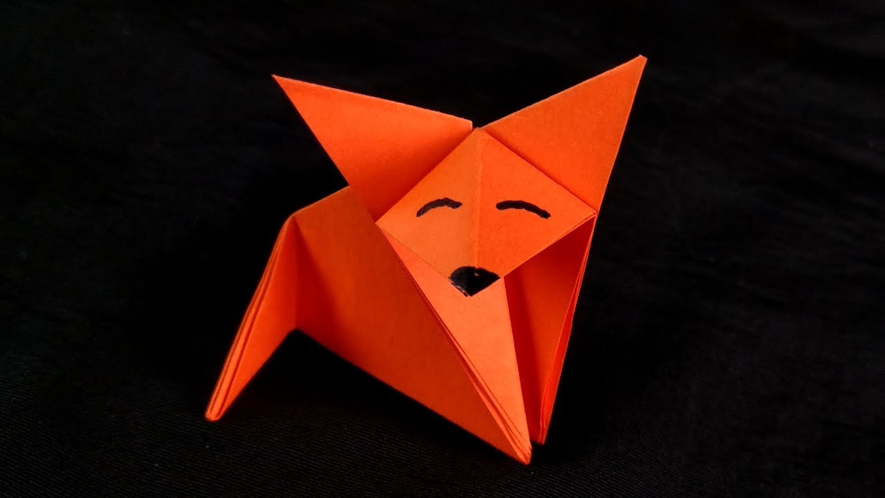 How To Make an Easy Origami Fox (in 2 MINUTES!) YouTube