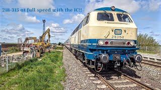 Beautiful The Gorgeous Baureihe 218 -315 Flies Full Speed Through Langenhorn - Fly-By -