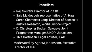 Palestine: Access to Justice for Vulnerable Groups in Times of COVID-19