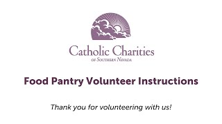 Food Pantry Volunteer Instructions