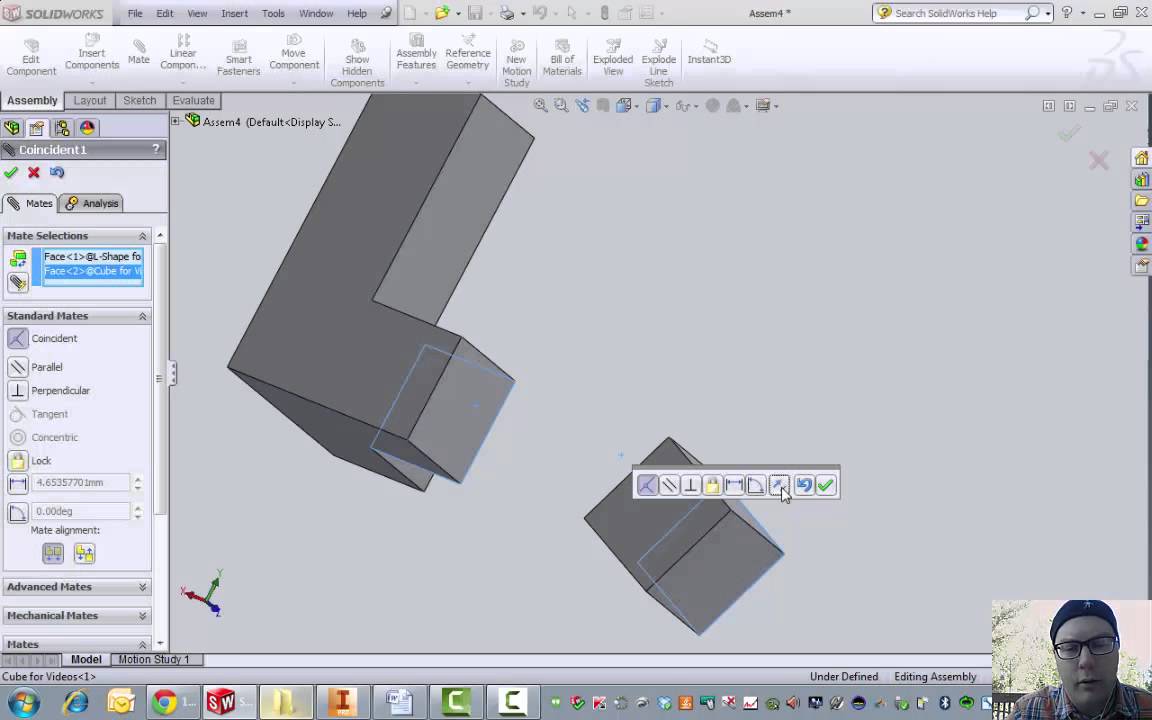 How To Mate Two Components In Solidworks