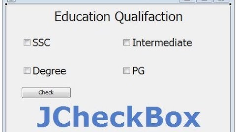 JCheckBox in Windows Builder Java - Intact Abode