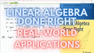 (6.C, part 2) Linear Algebra Done Right: Real-World Applications