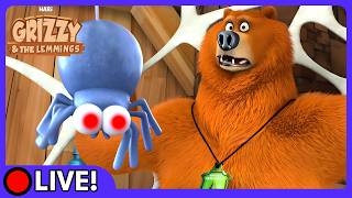 🔴 LIVE! GRIZZY & THE LEMMINGS MOVIE NIGHT! 🐻 🤣 🍿 | The Best Grizzy & The Lemmings FULL EPISODES! 🎬 🍿