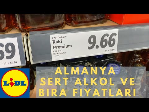 Almanya Market Alışverişi / Rakı, Viski, Cin, Vodka, Likör ve Bira Fiyatları - Lidl Market