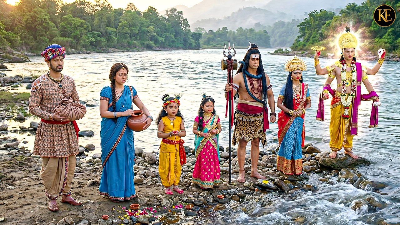 नदी किनारे बाल कान्हा की भक्ति से प्रकट हुए महादेव और नारायण | यशोमती मईया के नंदलाला | Krishan lela