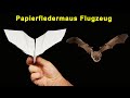 Papierflieger selbst basteln. Papierflugzeug falten. Beste Origami Flugzeug