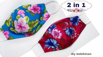 (2 in 1) Face Mask Sewing Tutorial - How To make fabric face Mask At Home Easy #Clothfacemask