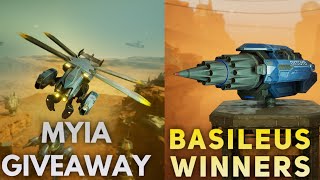 Giveaway 7 x  MYIA drones + BASILEUS winners announcement | War Robots [WR]