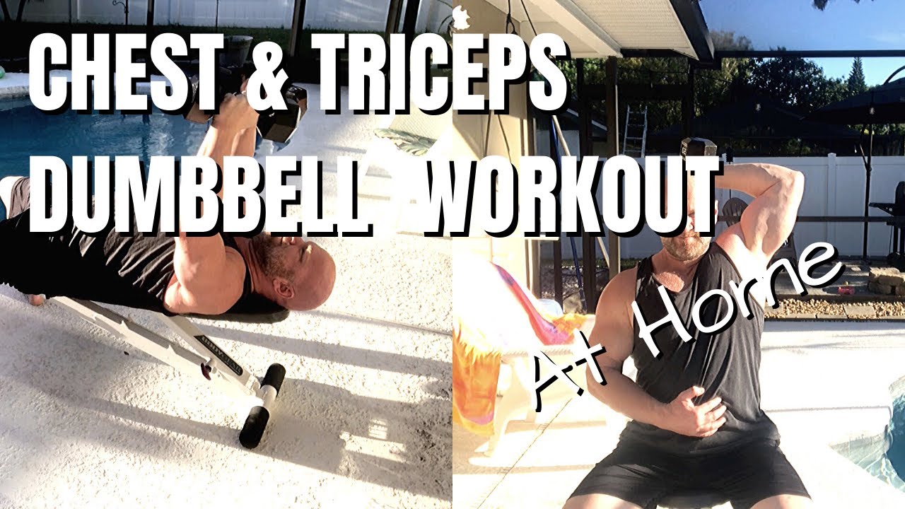 Chest and Triceps Workout At Home with Light Dumbbells - YouTube