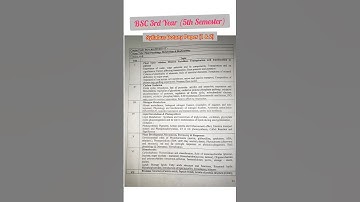 Botany Syllabus 5th Semester/ BSC 3rd Year #shortvideo #botany  #syllabus2023