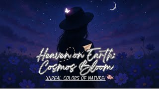 Heaven on Earth: Where Cosmos Flowers Bloom 🍃🌸☁️💫 | Relaxing Cosmos Flower Field 4K