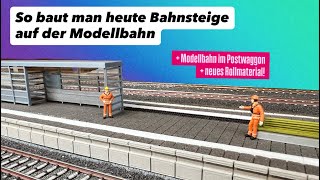 Modellbahn: so baut man Bahnsteige! #modellbahn #h0 #modelleisenbahn