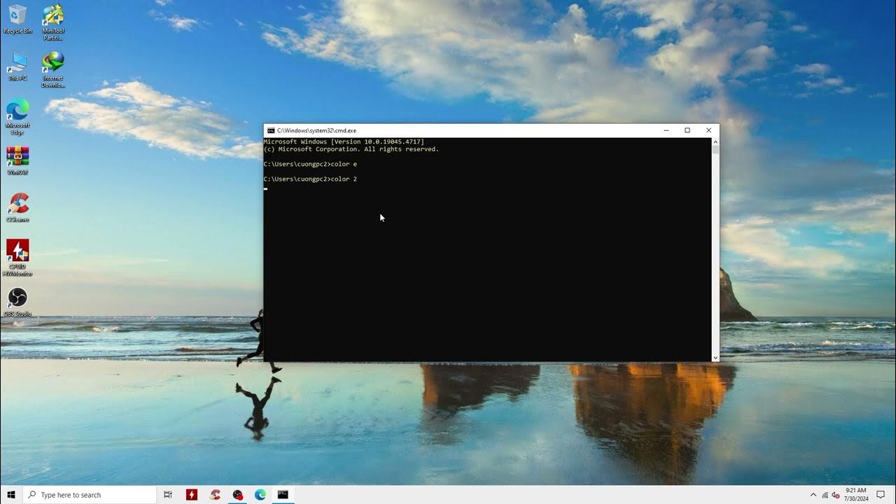 Change color in cmd colors cmd window10 youtube