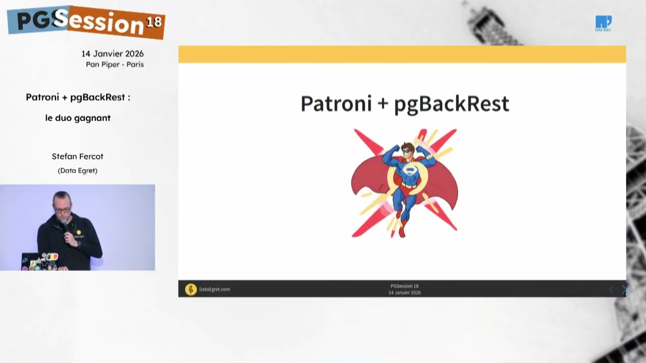 Patroni + pgBackRest : le duo gagnant par Stefan Fercot (Data Egret)