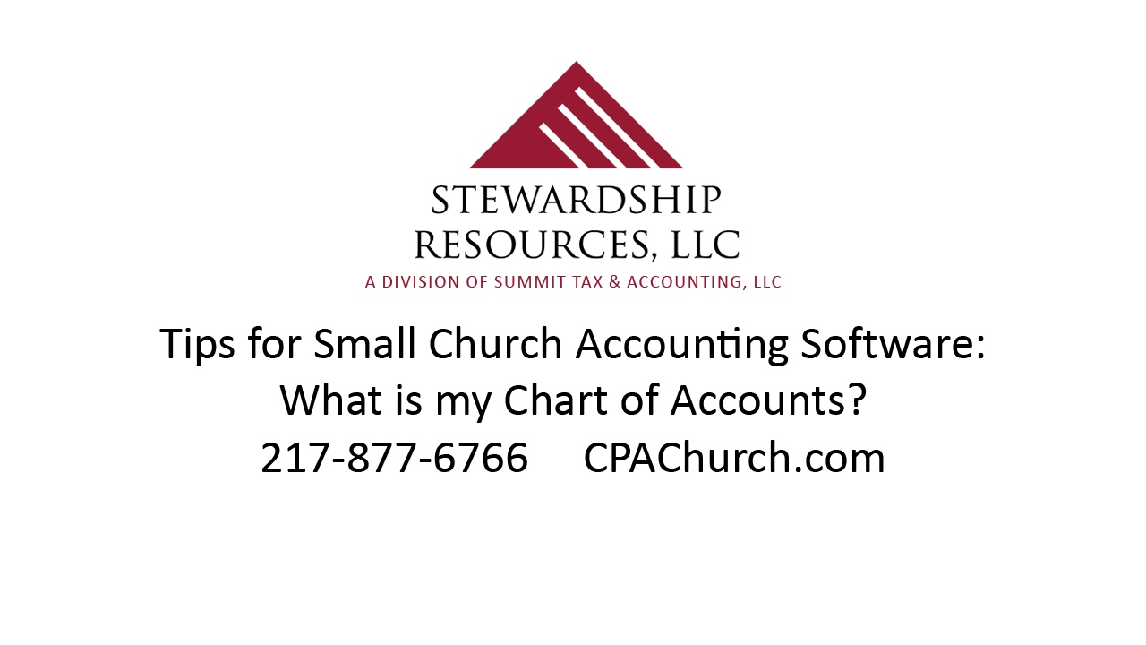 Charts Of Accounts For Small Church Accounting