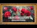 Fine art red rose garden oil painting | Floral tv gallery wallpaper with music