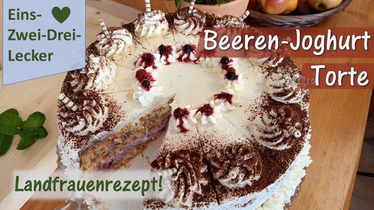 Fruchtige Beeren Joghurt Torte🥧❤ Rezepte aus Bayern ❤🥧einfach und schnell gemacht!