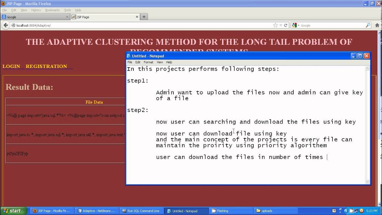 JAVA 2012 IEEE PROJECT the adaptive clustiring methods for the long