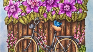 BLOMSTERMANDALA - TWILIGHT GARDEN by Maria Trolle - prismacolor pencils screenshot 1