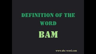 Definition of the word "Bam" Profile