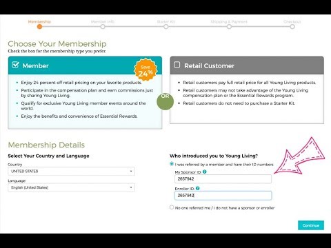 How to Enroll a New Member with Young Living