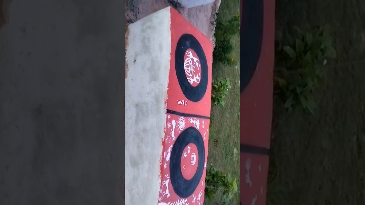 Whispers of Tradition in Warli Strokes/When Bricks & Cement Bloom into Art/ Meditation centre 