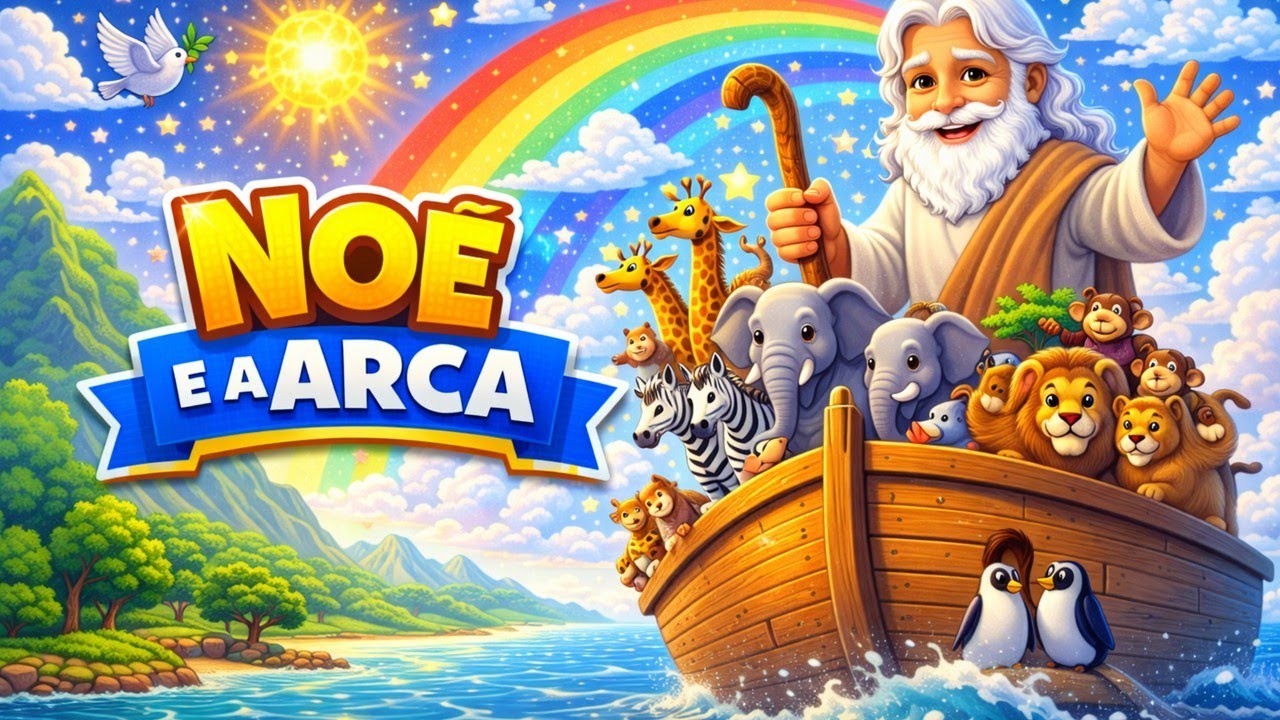 A ARCA DE NOÉ 🌈🛶 | História Bíblica para Crianças
