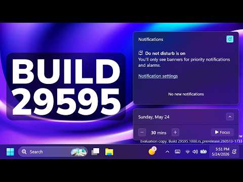 New Windows 11 vNext Build 29595 – All New Features from May 2026