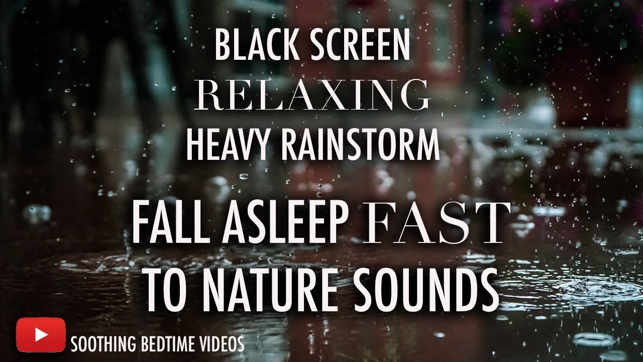 Fall Asleep Fast! ★︎ 3 Hour Sleep Video ★︎ Promotes Deep Sleep★︎ Soothing Heavy Rain Sound★︎