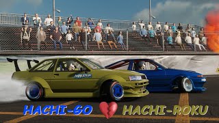 Best Tune for Hachi-Go/Toyota Corolla AE85 I Test on Drift Tandem Parking A-Config1 I Steering Wheel screenshot 3