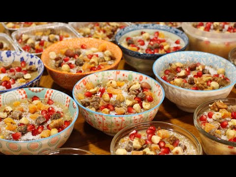 How To Make Turkish Ashura (Noah's Pudding) - Vegan Food