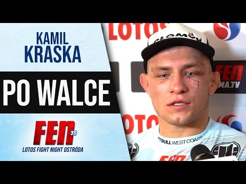 Kamil Kraska po ciężkiej batalii na FEN 35: Porozcinany, cały w siniakach, a się cieszy