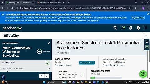 Micro-certification ServiceNow #Task -1 Personalize Your instance.
