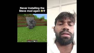 Minecraft Steve mod is so scary😳👀✅