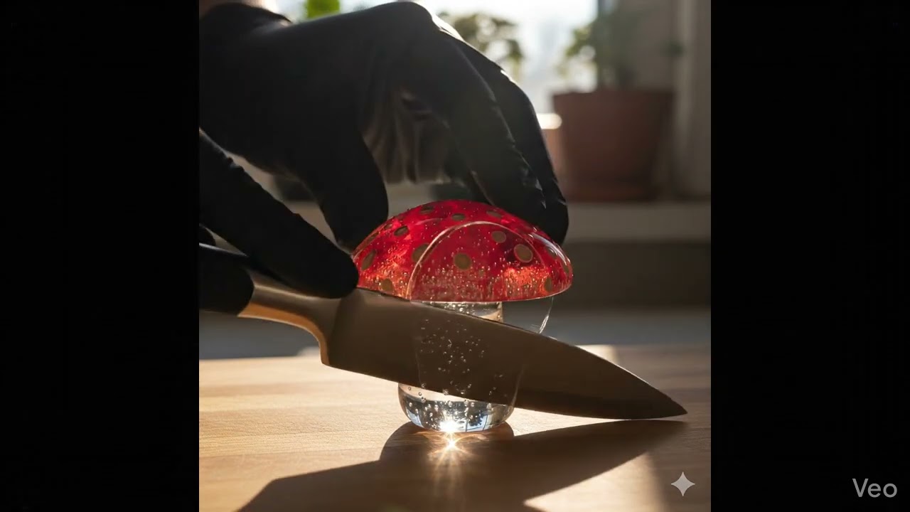 Glass Mushroom Slicing ASMR | Relaxing Cutting Sounds for Sleep