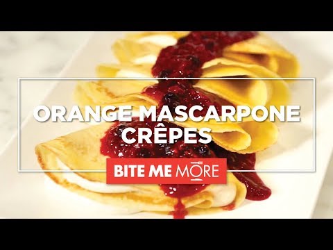 BREAKFAST RECIPE - Easy Orange Mascarpone Crepe