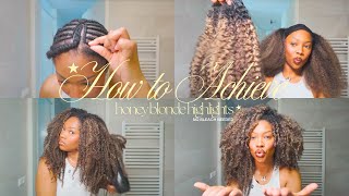 I Found the BEST Way to Get Honey Blonde Highlights WITHOUT Bleach | Curls Queen Bundles